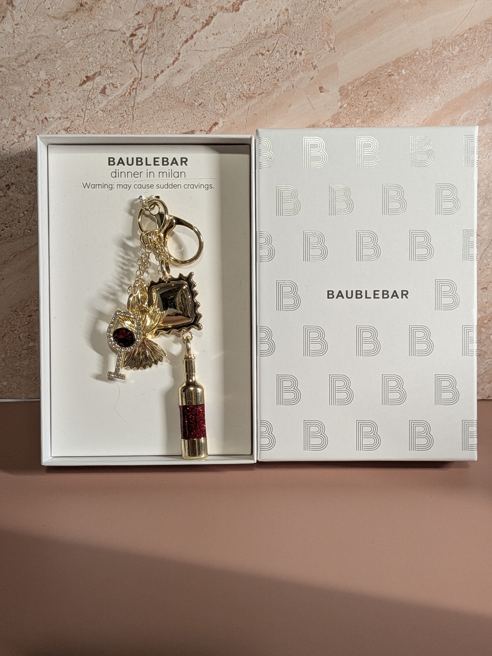 BaubleBar Wine Bottle Charm/  Keychain
